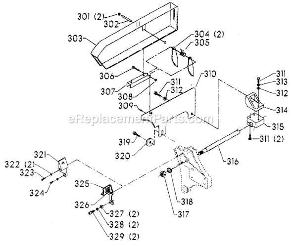 Page D Diagram and Parts List for 36-825 Type 1 Delta Table Saw