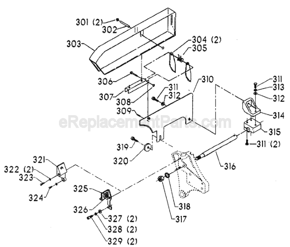 Page D Diagram and Parts List for 36-830A Type 1 Delta Table Saw