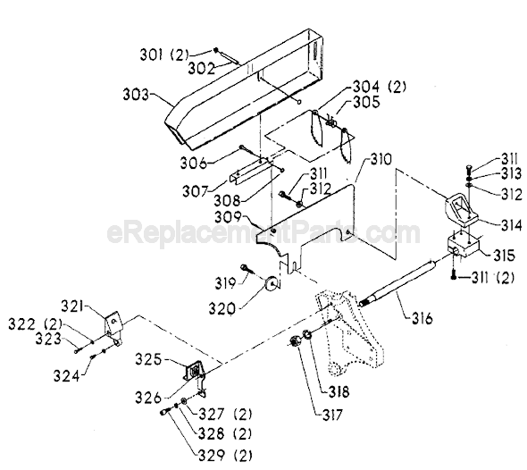 Page D Diagram and Parts List for 36-831  Delta Table Saw