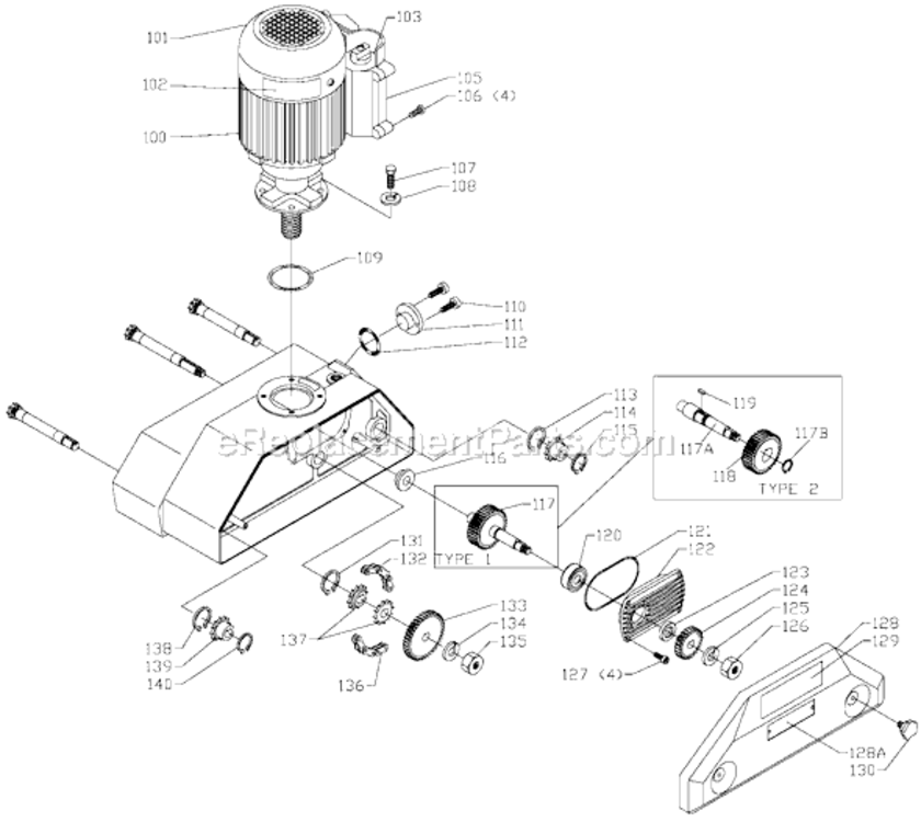 Page B Diagram and Parts List for 36-836 Type 2 Delta Table Saw Accessories