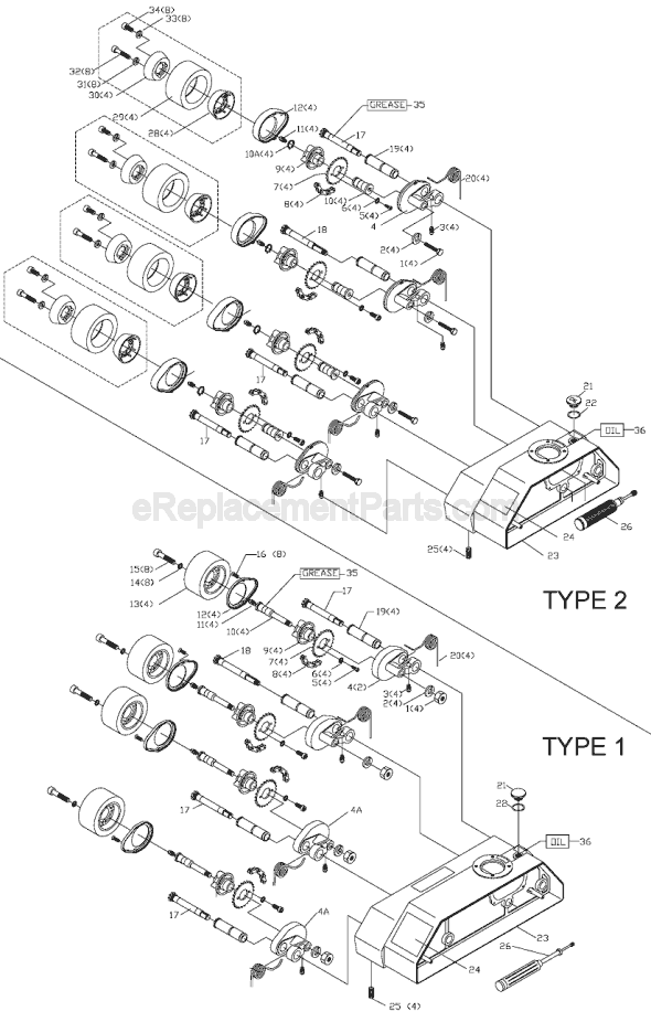 Page A Diagram and Parts List for 36-839 Type 1 Delta Shaper