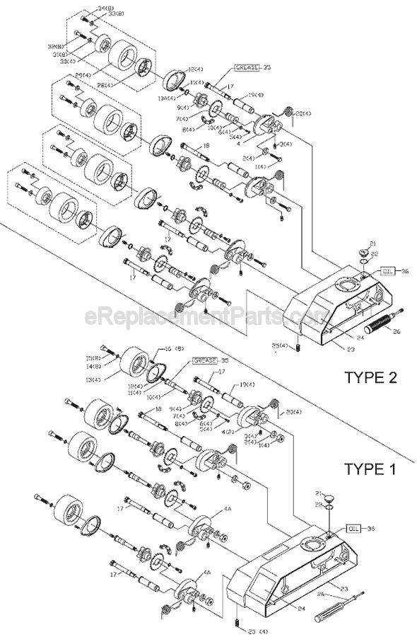 Page A Diagram and Parts List for 36-840 Type 1 Delta Shaper