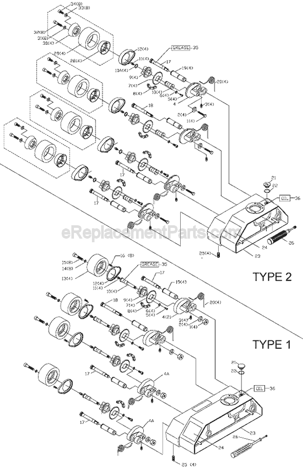Page A Diagram and Parts List for 36-850 Type 1 Delta Shaper