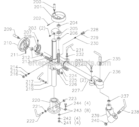 Page C Diagram and Parts List for 36-850 Type 1 Delta Shaper