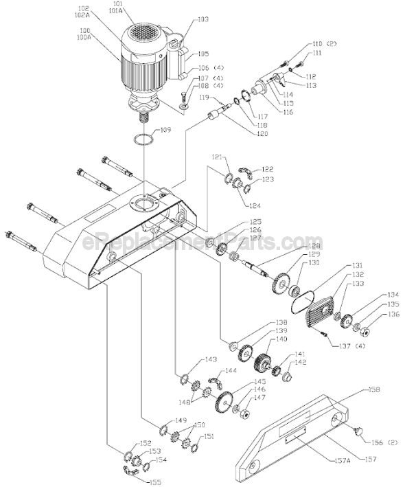 Page B Diagram and Parts List for 36-856 Type 1 Delta Shaper