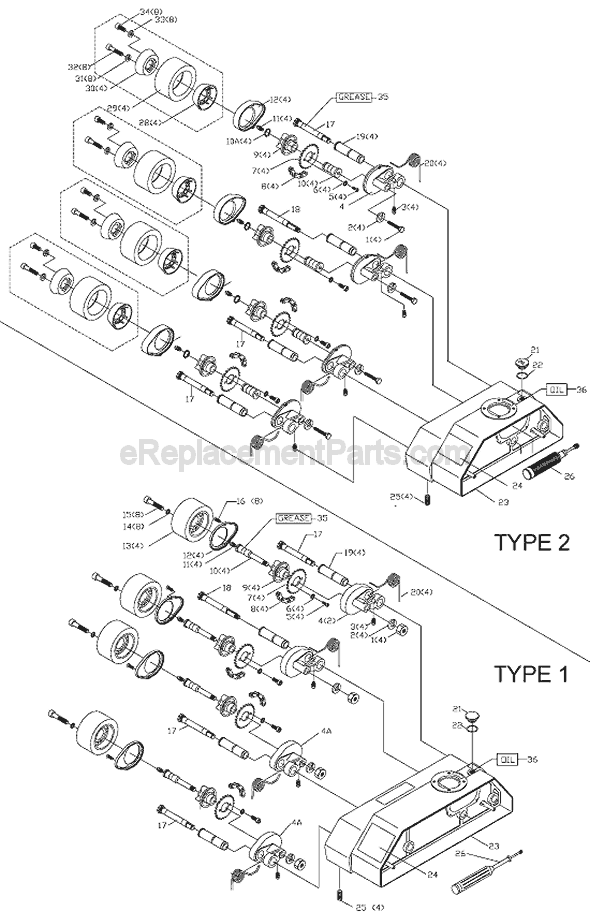 Page A Diagram and Parts List for 36-856 Type 2 Delta Shaper