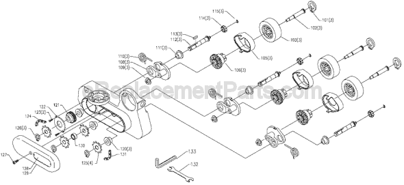 Page B Diagram and Parts List for 36-865 Type 2 Delta Shaper