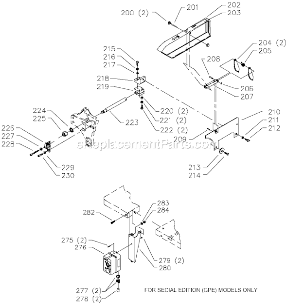 Page C Diagram and Parts List for 36-943 Type 1 Delta Table Saw