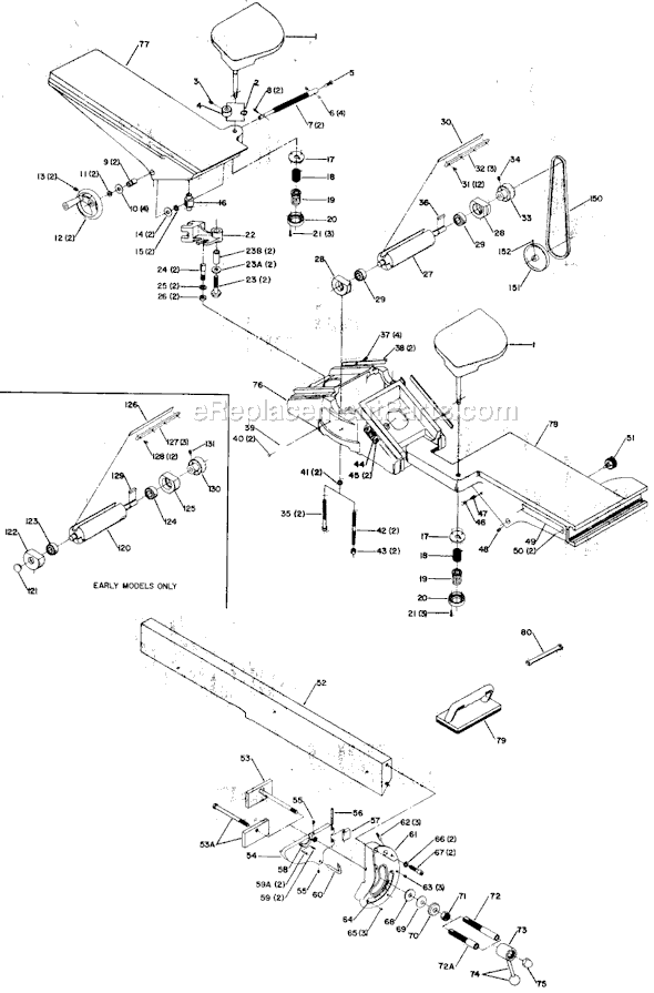 Page A Diagram and Parts List for 37-220 Type 1 Delta Planer Jointer