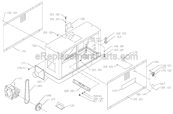 Page B Diagram and Parts List for 37-350A  Delta Planer Jointer