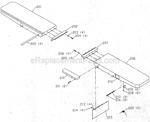 Page C Diagram and Parts List for 37-361  Delta Planer Jointer