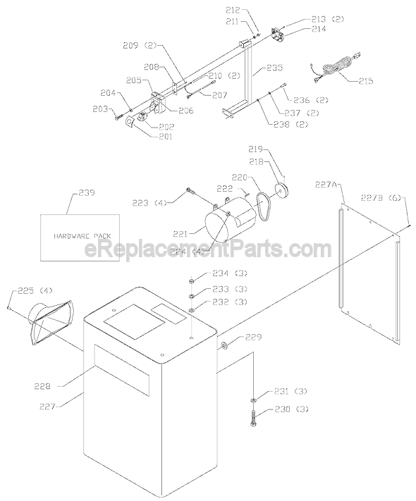 Page C Diagram and Parts List for 37-380 Type 1 Delta Planer Jointer