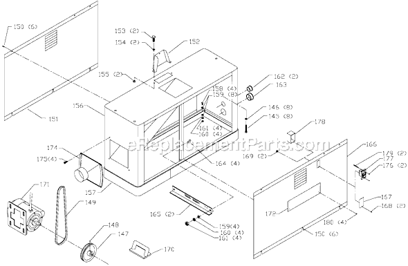 Page B Diagram and Parts List for 37-680X Type 1 Delta Planer Jointer