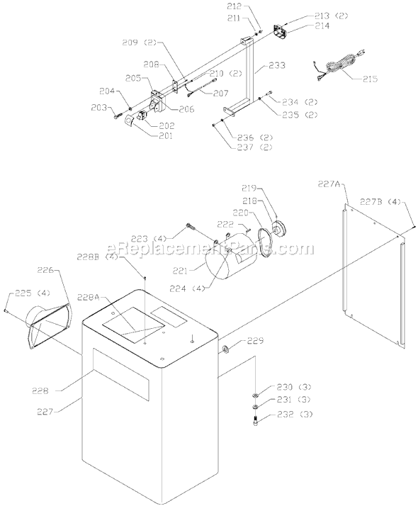 Page C Diagram and Parts List for 37-866 Type 1 Delta Planer Jointer
