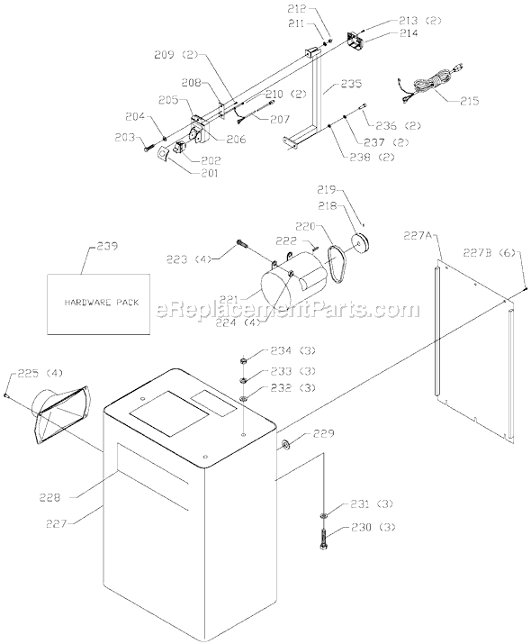 Page C Diagram and Parts List for 37-877 Type 2 Delta Planer Jointer