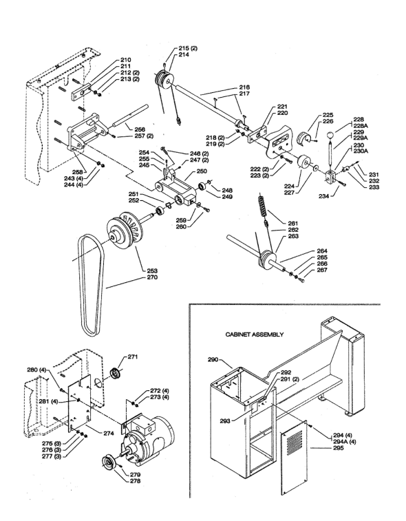 Delta 46-612 Type-1 Diagram and Parts List for 46-612 Type-1 Delta Lathe