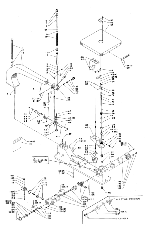 Delta 40-306 Diagram and Parts List for 40-306  Delta Saw