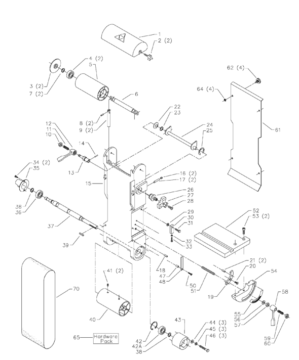 Delta 31-278 Diagram and Parts List for 31-278  Delta Sander Grinder