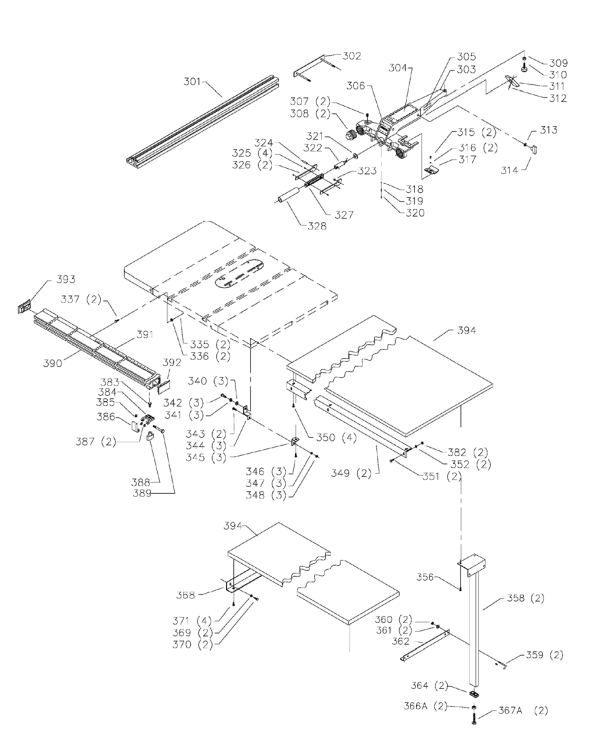 Delta 36-842 Diagram and Parts List for 36-842  Delta Saw