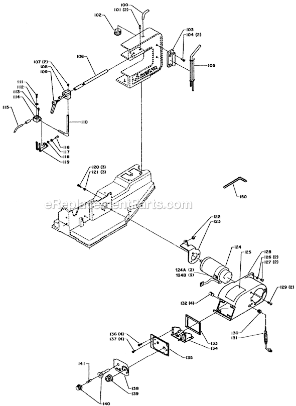 Page B Diagram and Parts List for 40-640 Type 1 Delta Scroll Saw