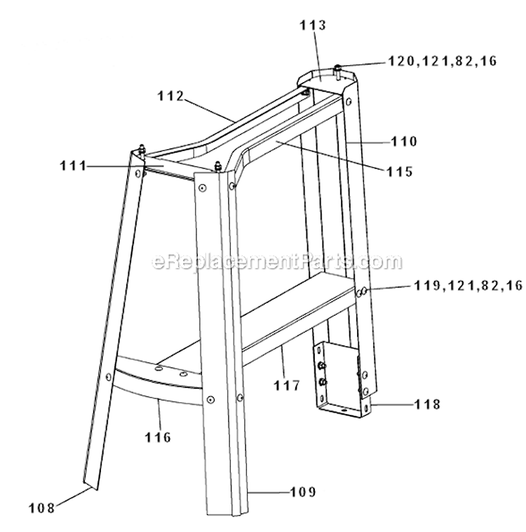 Page C Diagram and Parts List for 40-695 Type 1 Delta Scroll Saw