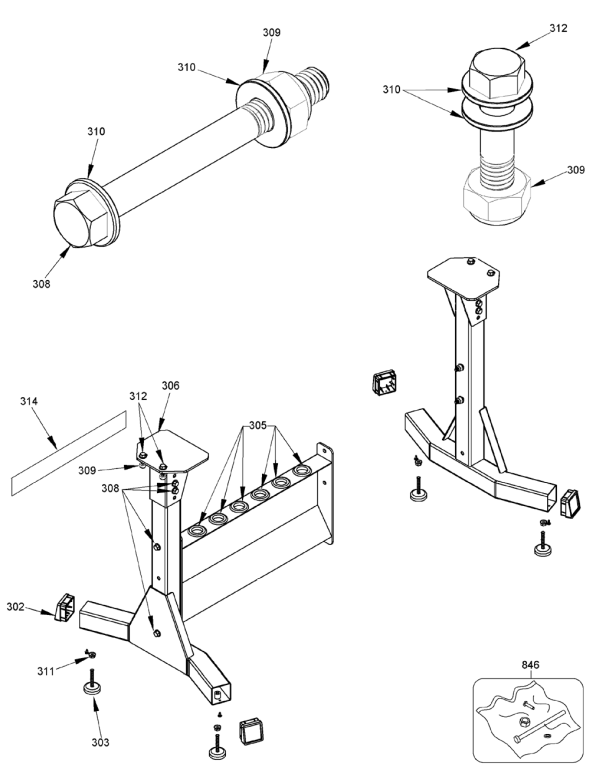 Delta 46-462 Type-1 Diagram and Parts List for 46-462 Type-1 Delta Lathe