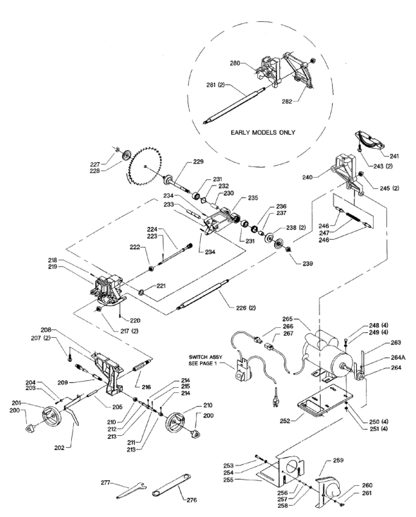 Delta 36-480 Diagram and Parts List for 36-480  Delta Saw