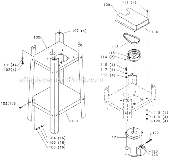 Page B Diagram and Parts List for 43-140 Type 1 Delta Shaper