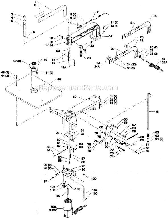 Page A Diagram and Parts List for 43-155 Type 1 Delta Router