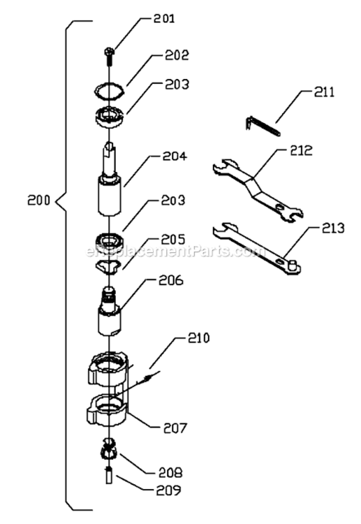 Page A Diagram and Parts List for 43-357 Type 1 Delta Table Saw Accessories