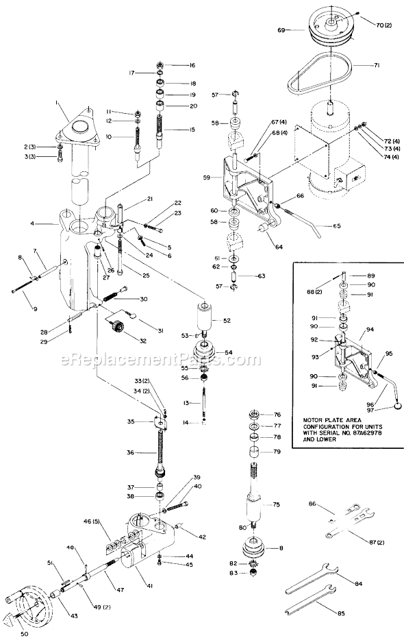 Page A Diagram and Parts List for 43-385 Type 1 Delta Shaper