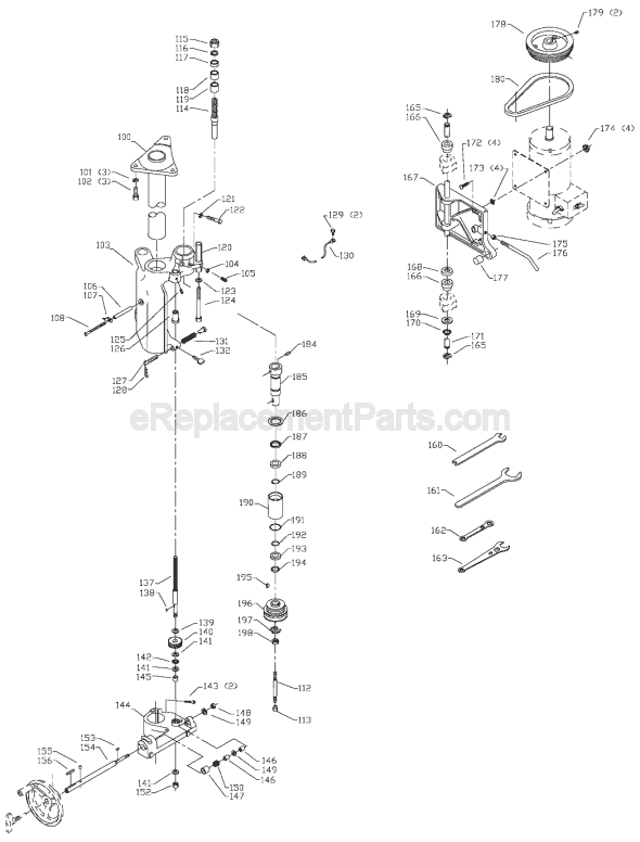 Page B Diagram and Parts List for 43-423 Type 1 Delta Shaper