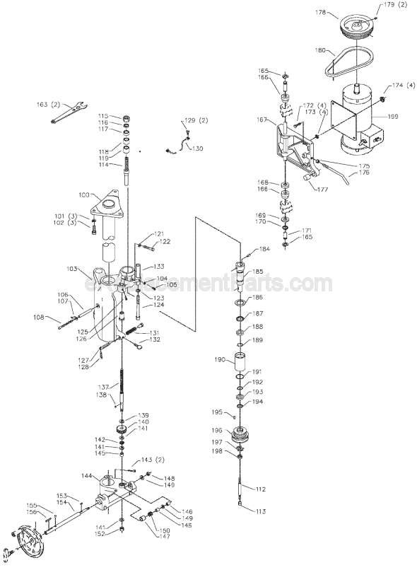 Page B Diagram and Parts List for 43-431X Type 1 Delta Shaper