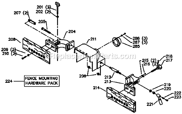 Page C Diagram and Parts List for 43-445 Type 1 Delta Shaper