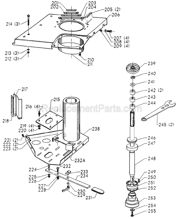 Page C Diagram and Parts List for 43-450 Type 1 Delta Shaper