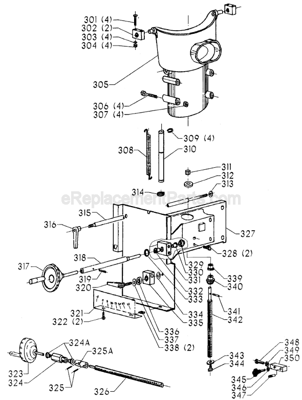 Page D Diagram and Parts List for 43-450 Type 1 Delta Shaper
