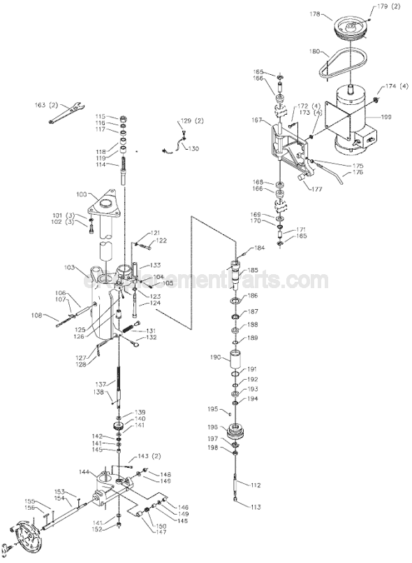 Page B Diagram and Parts List for 43-495X Type 1 Delta Shaper