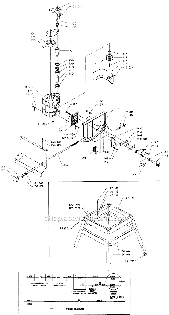 Page B Diagram and Parts List for 43-505 Type A Delta Router
