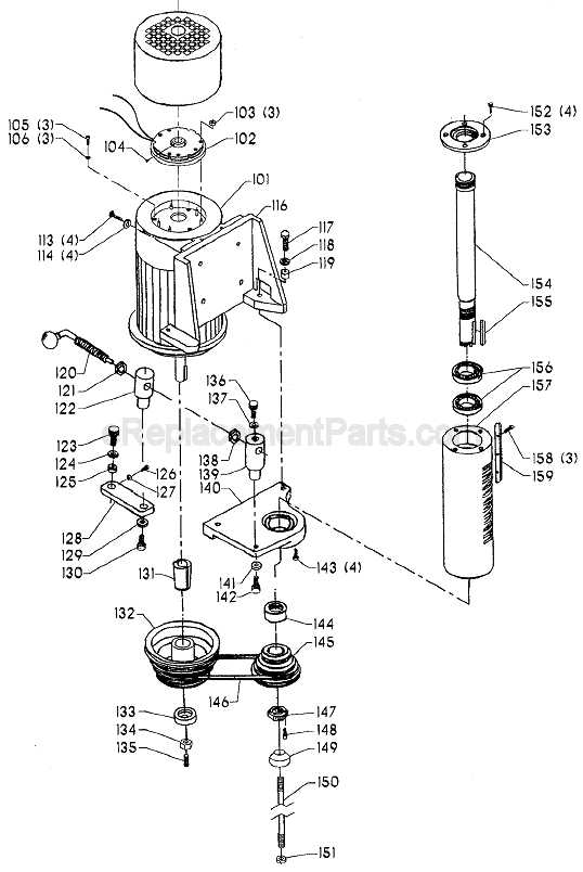 Page C Diagram and Parts List for 43-792 Type 1 Delta Shaper