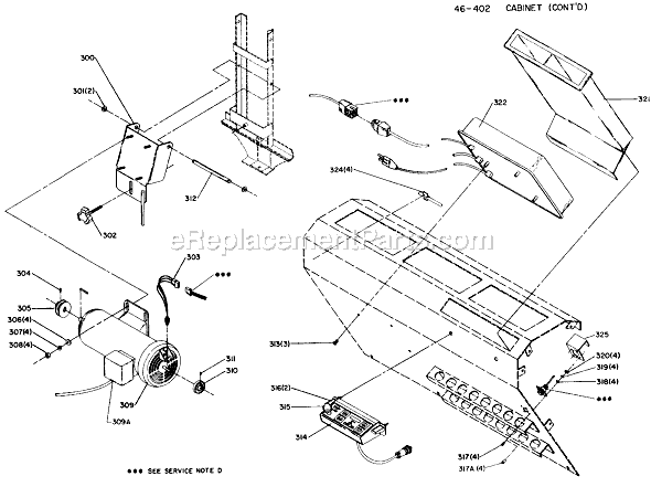 Page C Diagram and Parts List for 46-400 Type 1 Delta Lathe