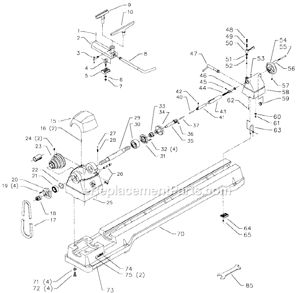 Page A Diagram and Parts List for 46-547 Type 2 Delta Lathe
