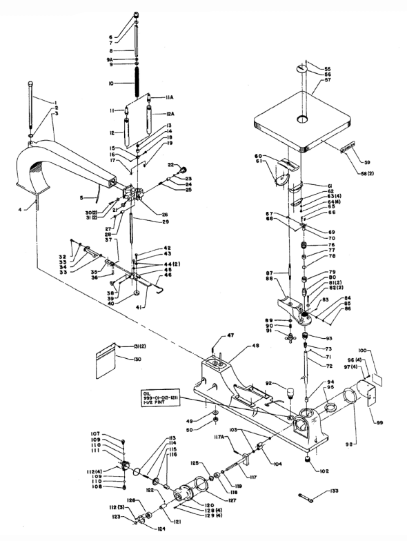 Delta 40-407 Type-1 Diagram and Parts List for 40-407 Type-1 Delta Saw