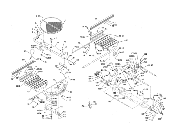 Delta 33-150-(Lower) Type-1 Diagram and Parts List for 33-150 (Type-1)(Lower) Delta Saw