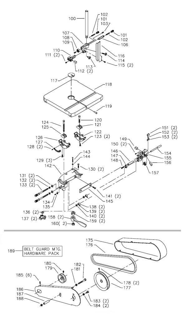 Delta 28-209-Bdk Type-1 Diagram and Parts List for 28-209-BDK Type-1 Delta Saw