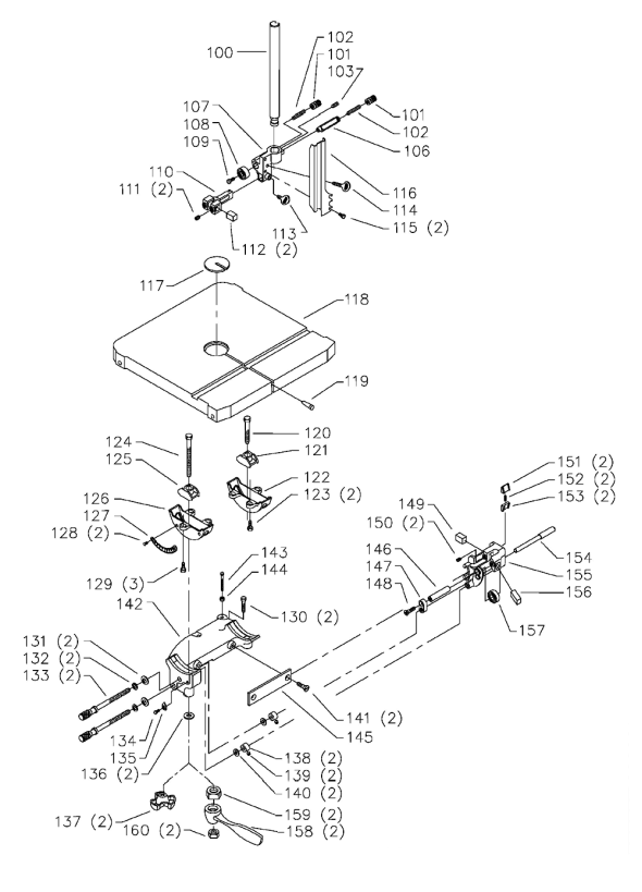 Delta 28-216-Bdk Type-1 Diagram and Parts List for 28-216-BDK Type-1 Delta Saw