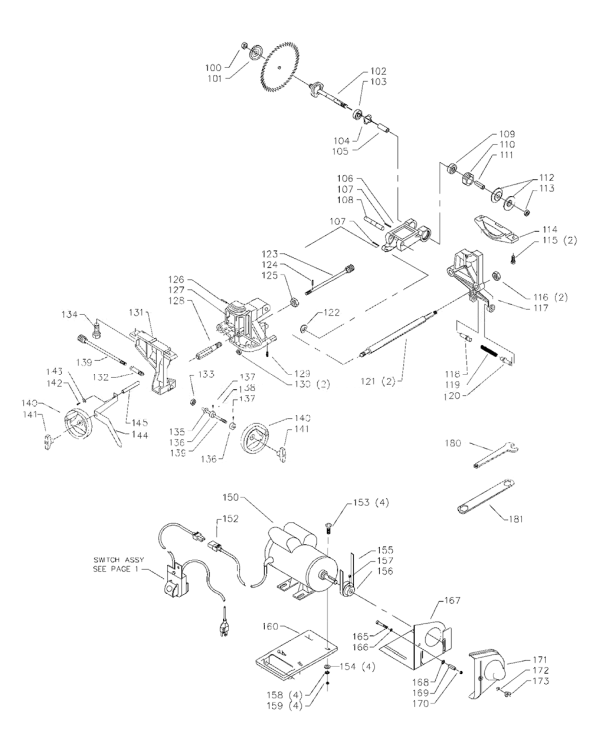 Delta 36-462 Diagram and Parts List for 36-462  Delta Saw