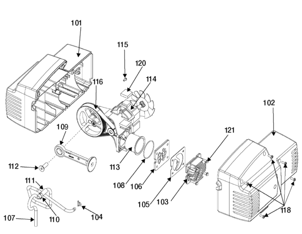 Delta 66-202 Type-0 Diagram and Parts List for 66-202 Type-0 Delta Compressor