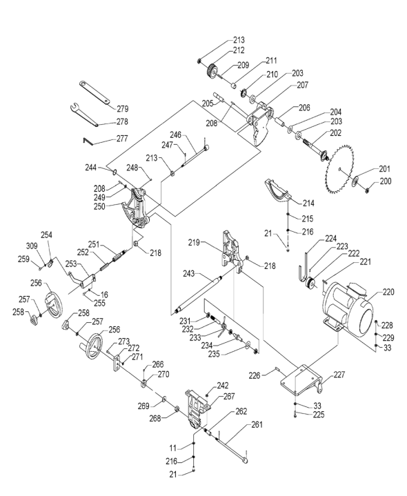 Delta 36-714b Diagram and Parts List for 36-714B  Delta Saw