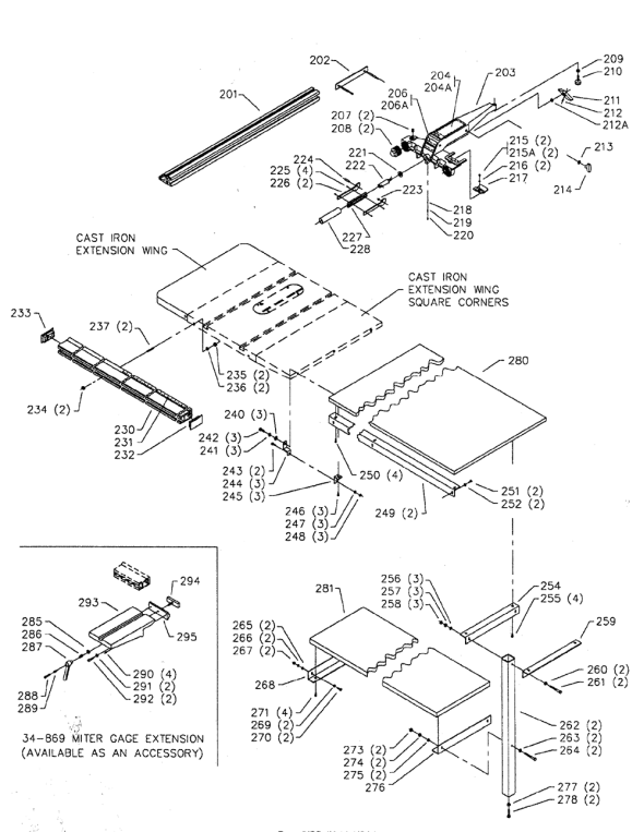 Delta 36-940 Diagram and Parts List for 36-940  Delta Saw