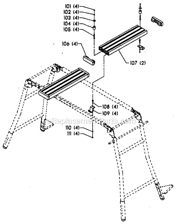Page B Diagram and Parts List for 50-155 Type 1 Delta Miter Saw